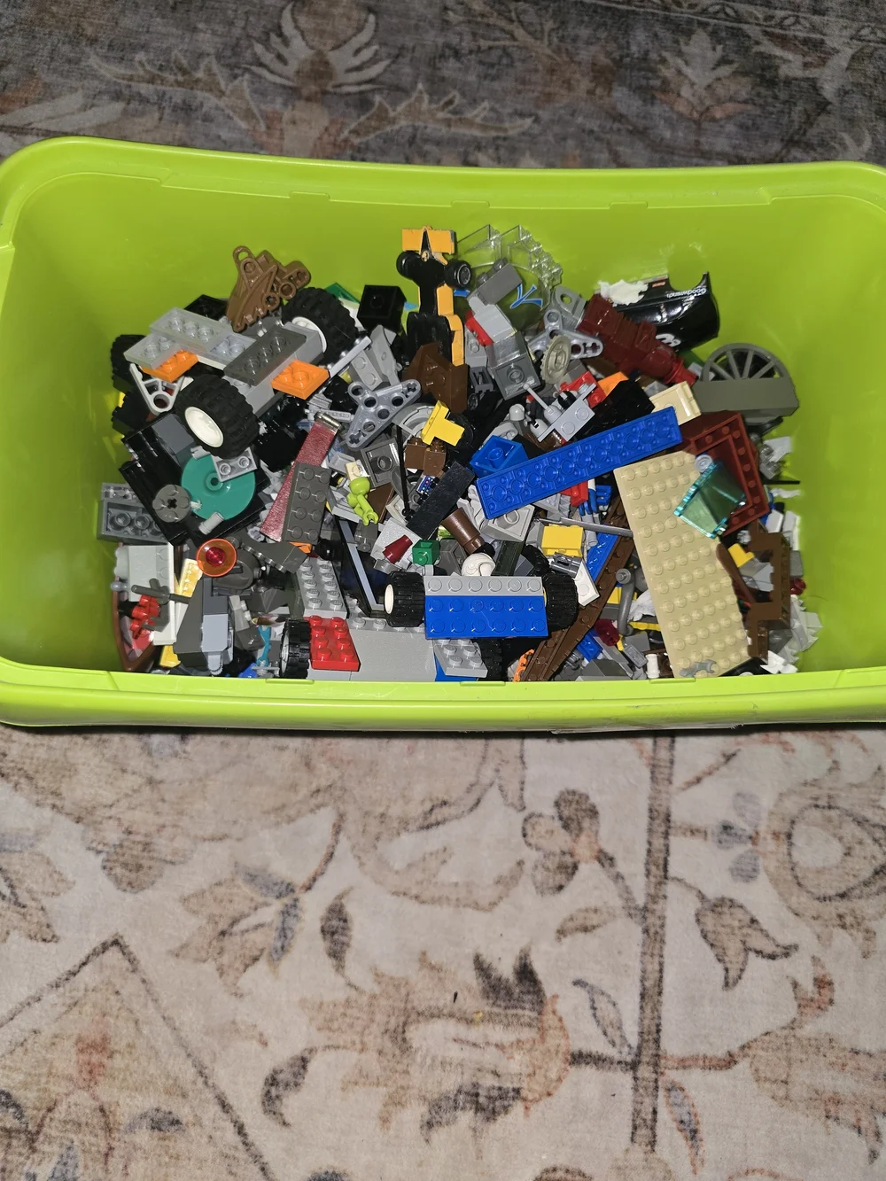 Lego Blocks, Peices, And Storage Container
